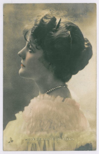 Celebrities of the Stage: Miss Beatrice Coleman, 1903-08 by English Photographer